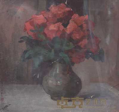 曾奕 1952年 花卉 33×35cm